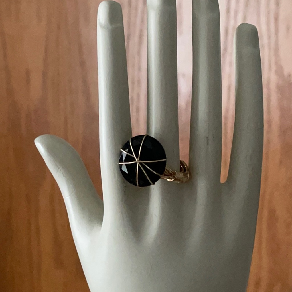 Black Adjustable Ring